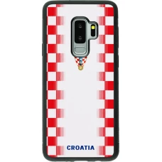 Samsung Galaxy S9+ Case Hülle - Silikon schwarz Kroatien 2026 personalisierbares Fussballtrikot