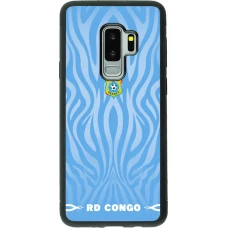Coque Samsung Galaxy S9+ - Silicone rigide noir Maillot de football RD Congo 2026 personnalisable