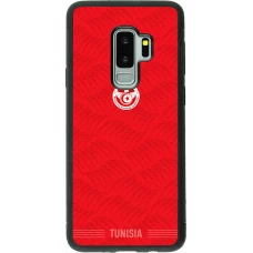 Coque Samsung Galaxy S9+ - Silicone rigide noir Maillot de football Tunisie 2026 personnalisable