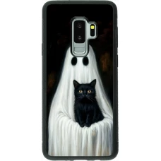 Samsung Galaxy S9+ Case Hülle - Silikon schwarz Halloween 2025 Ghost with black cat