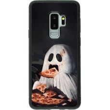 Samsung Galaxy S9+ Case Hülle - Silikon schwarz Halloween 2026 Ghost eating pizza