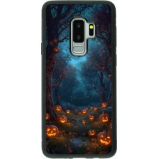 Coque Samsung Galaxy S9+ - Silicone rigide noir Halloween 2026 Road of Pumpkins