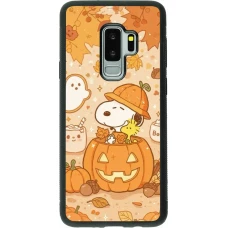 Coque Samsung Galaxy S9+ - Silicone rigide noir Halloween 2026 Snoopy Halloween
