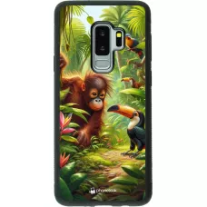 Samsung Galaxy S9+ Case Hülle - Silikon schwarz Tropischer Dschungel Tayrona