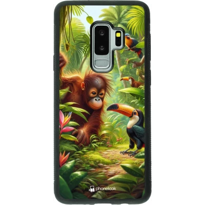 Samsung Galaxy S9+ Case Hülle - Silikon schwarz Tropischer Dschungel Tayrona