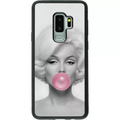 Hülle Samsung Galaxy S9+ - Silikon schwarz Marilyn Bubble