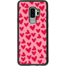 Samsung Galaxy S9+ Case Hülle - Silikon schwarz Mom 2024 kleine Herzen