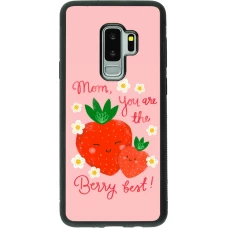 Coque Samsung Galaxy S9+ - Silicone rigide noir Mom 2026 Berry best