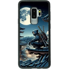Samsung Galaxy S9+ Case Hülle - Silikon schwarz Ninja unter dem Mond
