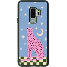 Samsung Galaxy S9+ Case Hülle - Silikon schwarz Pink leopard with stars 2026