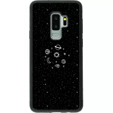 Coque Samsung Galaxy S9+ - Silicone rigide noir Space Doodle