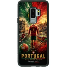 Samsung Galaxy S9+ Case Hülle - Silikon schwarz Fussball Portugal splash 2026