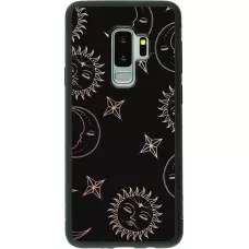 Coque Samsung Galaxy S9+ - Silicone rigide noir Suns and Moons