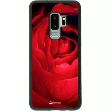 Coque Samsung Galaxy S9+ - Silicone rigide noir Valentine 2022 Rose