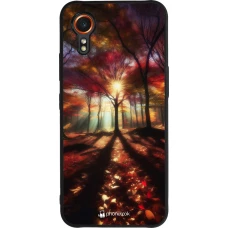 Samsung Galaxy XCover 7 Case Hülle - Silikon schwarz Herbstlicher goldener Glanz