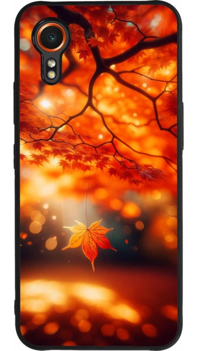 Samsung Galaxy XCover 7 Case Hülle - Silikon schwarz Herbst Magisch Orange