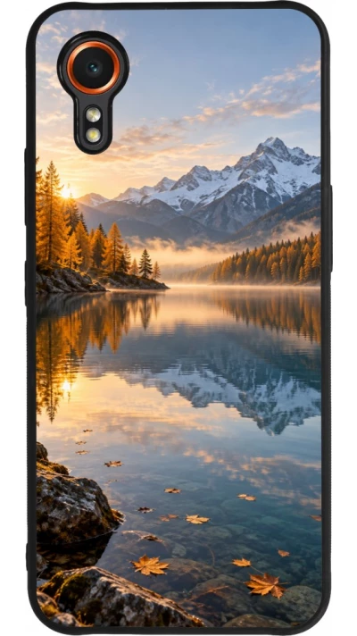 Coque Samsung Galaxy XCover 7 - Silicone rigide noir Autumn 26 Autumn lake