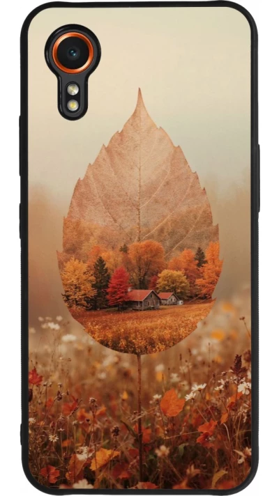 Coque Samsung Galaxy XCover 7 - Silicone rigide noir Autumn 26 Autumn leaf