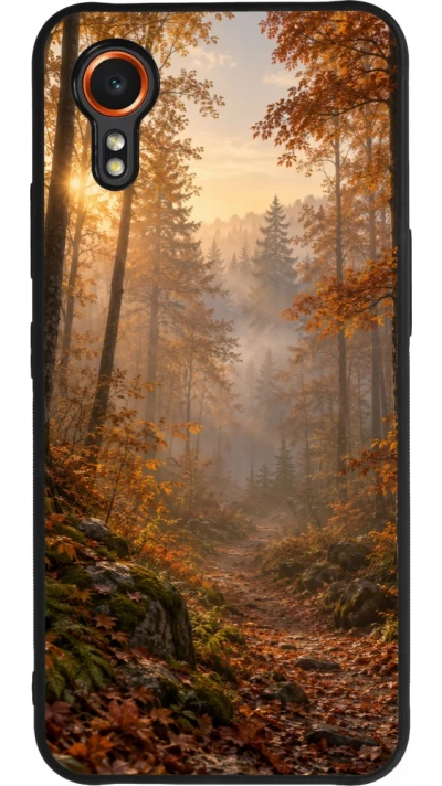 Coque Samsung Galaxy XCover 7 - Silicone rigide noir Autumn 26 Autumn walk