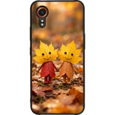 Coque Samsung Galaxy XCover 7 - Silicone rigide noir Autumn 26 Couple of leaves
