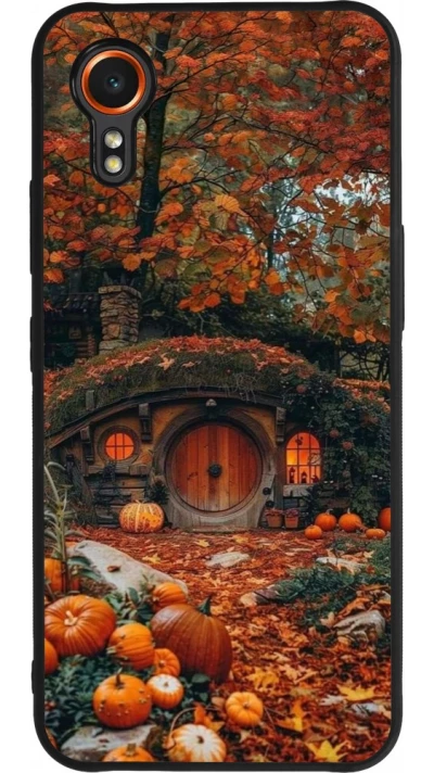 Coque Samsung Galaxy XCover 7 - Silicone rigide noir Autumn 26 Hobbit house