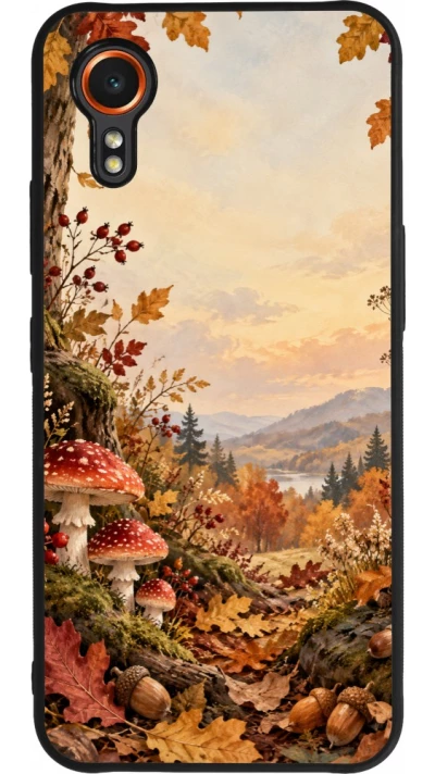 Coque Samsung Galaxy XCover 7 - Silicone rigide noir Autumn 26 Illustrated Autumn