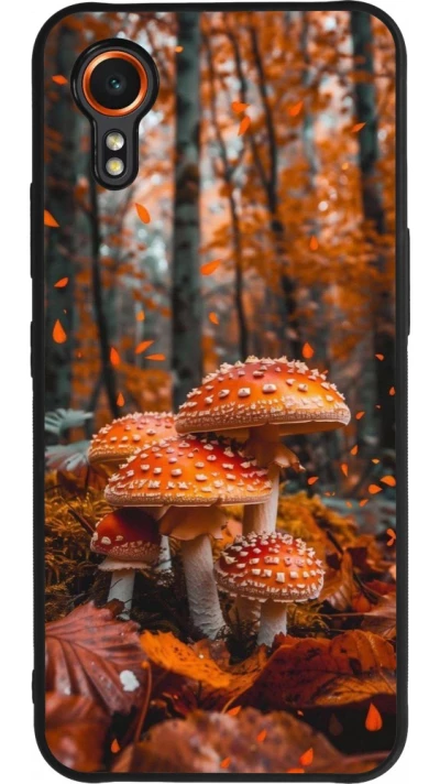 Coque Samsung Galaxy XCover 7 - Silicone rigide noir Autumn 26 Mushrooms in the woods