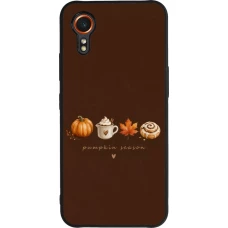 Coque Samsung Galaxy XCover 7 - Silicone rigide noir Autumn 26 Pumpkin season