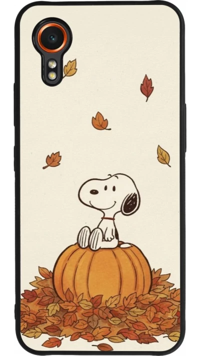 Coque Samsung Galaxy XCover 7 - Silicone rigide noir Autumn 26 Snoopy autumn