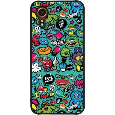 Coque Samsung Galaxy XCover 7 - Silicone rigide noir Cartoons old school