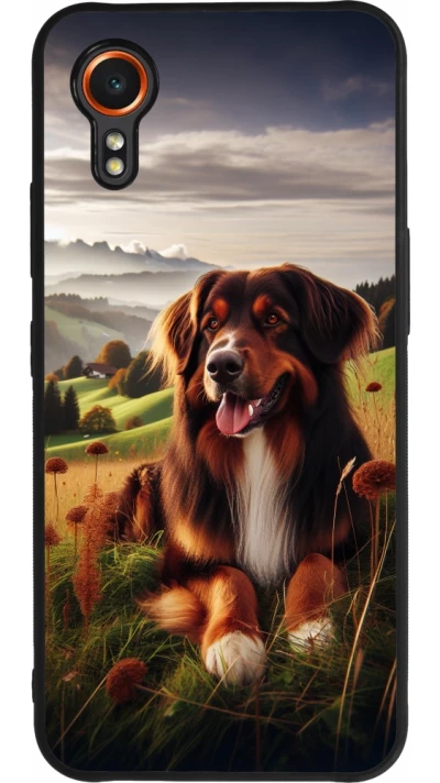 Samsung Galaxy XCover 7 Case Hülle - Silikon schwarz Hund Land Schweiz