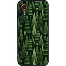 Coque Samsung Galaxy XCover 7 - Silicone rigide noir Christmas 25 Pattern Xmas Tree