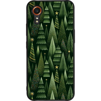 Coque Samsung Galaxy XCover 7 - Silicone rigide noir Christmas 25 Pattern Xmas Tree