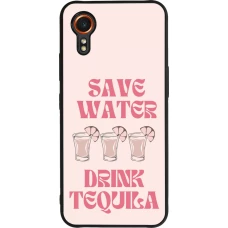 Coque Samsung Galaxy XCover 7 - Silicone rigide noir Cocktail Save Water Drink Tequila
