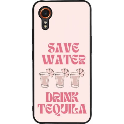 Coque Samsung Galaxy XCover 7 - Silicone rigide noir Cocktail Save Water Drink Tequila