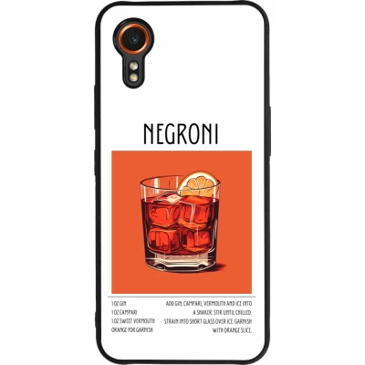 Coque Samsung Galaxy XCover 7 - Silicone rigide noir Cocktail recette Negroni