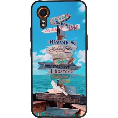 Coque Samsung Galaxy XCover 7 - Silicone rigide noir Cool Cities Directions