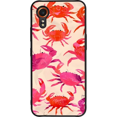 Coque Samsung Galaxy XCover 7 - Silicone rigide noir Crabs Paint