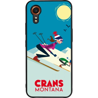 Samsung Galaxy XCover 7 Case Hülle - Silikon schwarz Crans-Montana Ski Downhill
