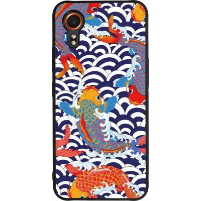 Coque Samsung Galaxy XCover 7 - Silicone rigide noir Easter 2023 japanese fish