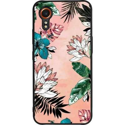 Coque Samsung Galaxy XCover 7 - Silicone rigide noir Flowers Artprint