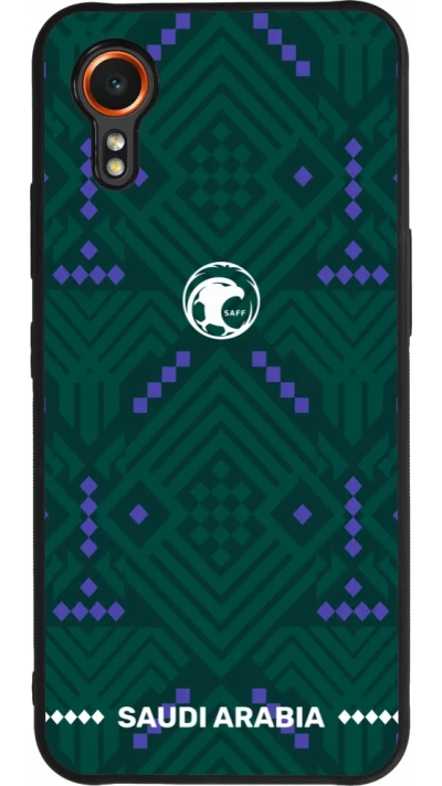 Samsung Galaxy XCover 7 Case Hülle - Silikon schwarz Saudi Arabien 2026 personalisierbares Fussballtrikot