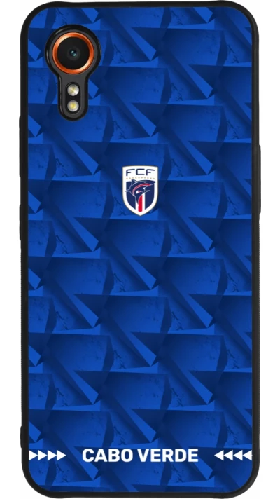 Samsung Galaxy XCover 7 Case Hülle - Silikon schwarz Kap Verde 2026 personalisierbares Fussballtrikot