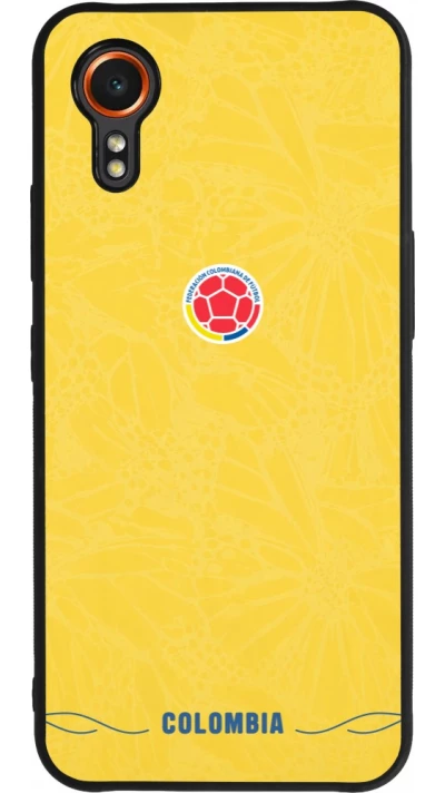 Samsung Galaxy XCover 7 Case Hülle - Silikon schwarz Kolumbien 2026 personalisierbares Fussballtrikot