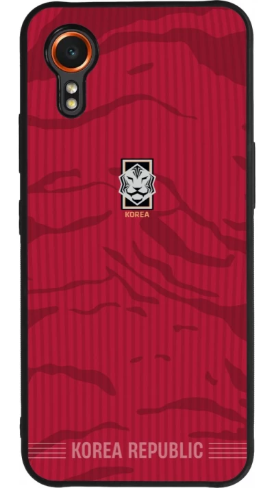 Samsung Galaxy XCover 7 Case Hülle - Silikon schwarz Südkorea 2026 personalisierbares Fussballtrikot