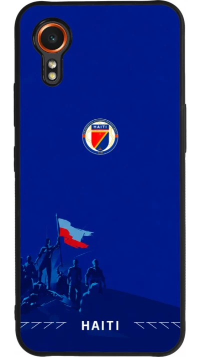 Samsung Galaxy XCover 7 Case Hülle - Silikon schwarz Haiti 2026 personalisierbares Fussballtrikot