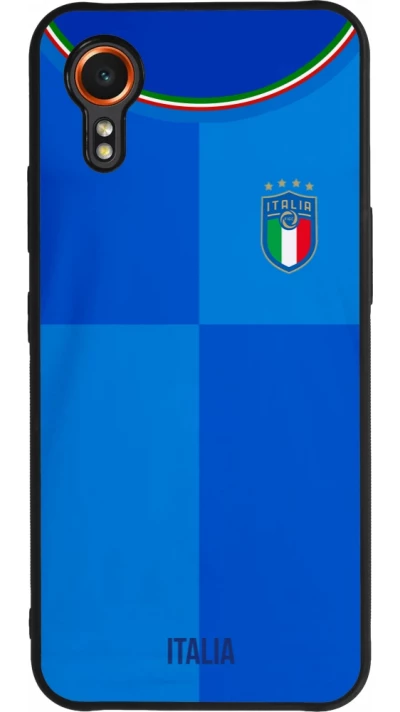 Samsung Galaxy XCover 7 Case Hülle - Silikon schwarz Italien 2022 personalisierbares Fußballtrikot