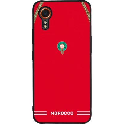 Samsung Galaxy XCover 7 Case Hülle - Silikon schwarz Marokko 2026 personalisierbares Fussballtrikot
