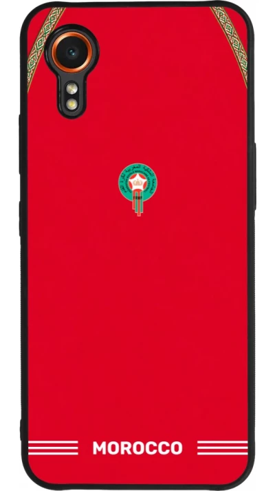 Samsung Galaxy XCover 7 Case Hülle - Silikon schwarz Marokko 2026 personalisierbares Fussballtrikot