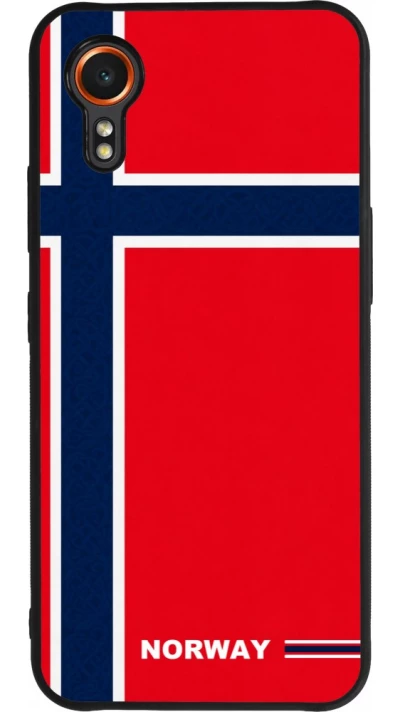 Samsung Galaxy XCover 7 Case Hülle - Silikon schwarz Norwegen 2026 personalisierbares Fussballtrikot